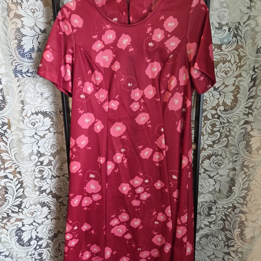 Vintage 60s Sears Floral Pink Dress and Jacket Set